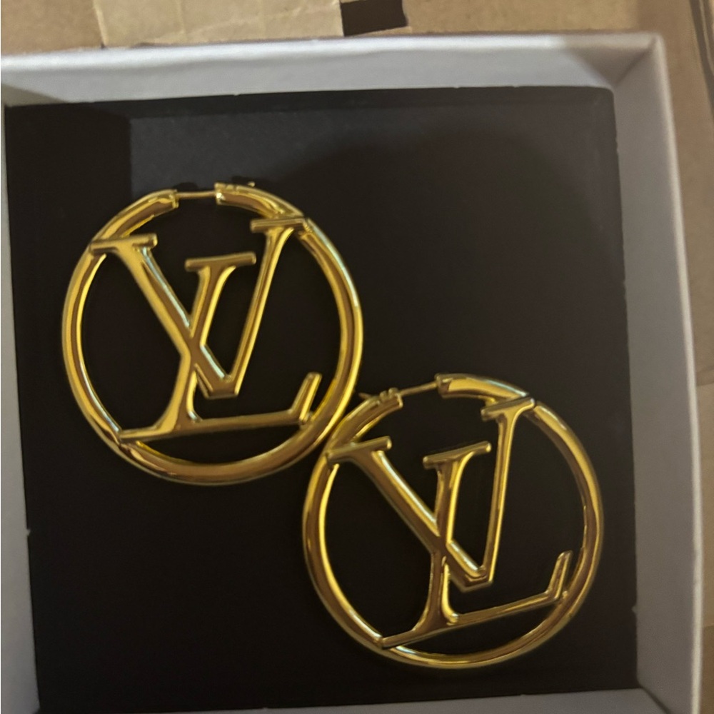 Louis Vuitton Gold Hoop Earrings
